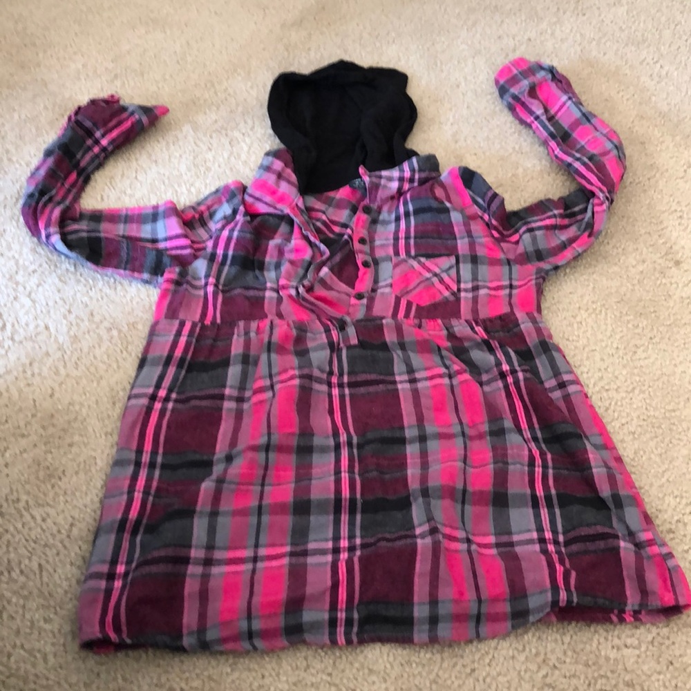 Flannel with hood